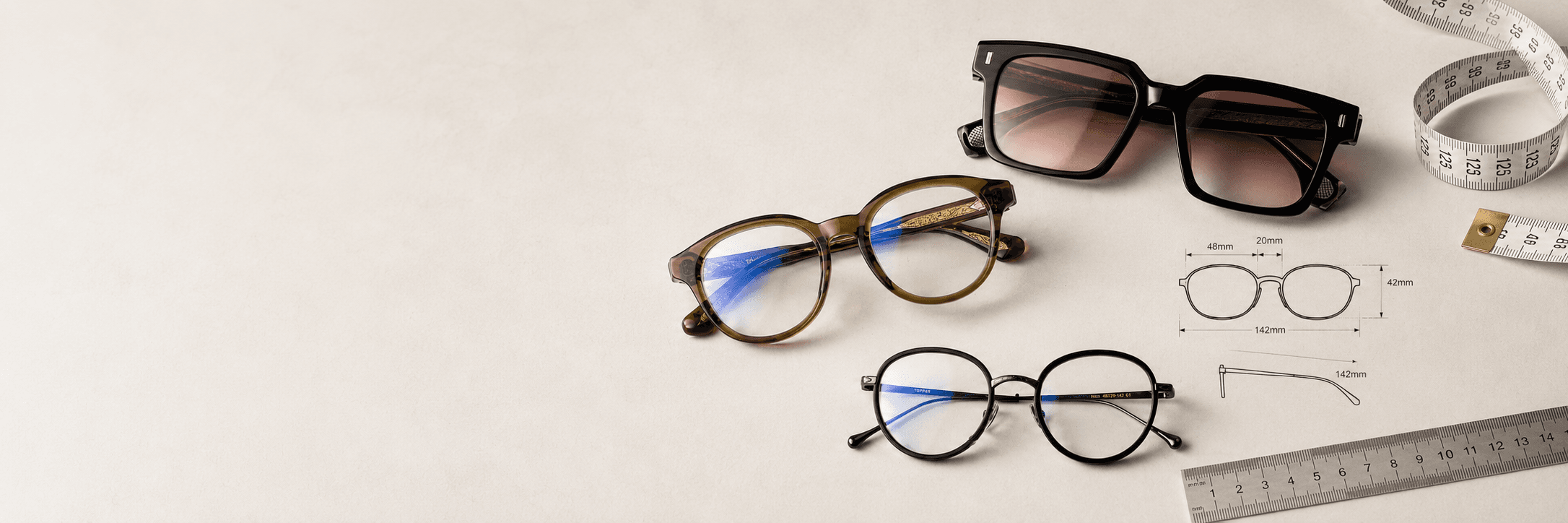Topper Eyewear frame size guide